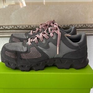 Timberland PRO Gray and Pink Athletic Shoes with Rugged Outsole